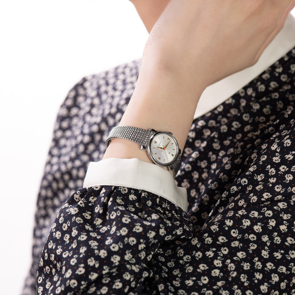 Time&Bouquet OTB-003-S Watch - Elegant Coquelicot Mesh Band Stylish Design Water Resistant Japanese Quartz Movement (Image 5)