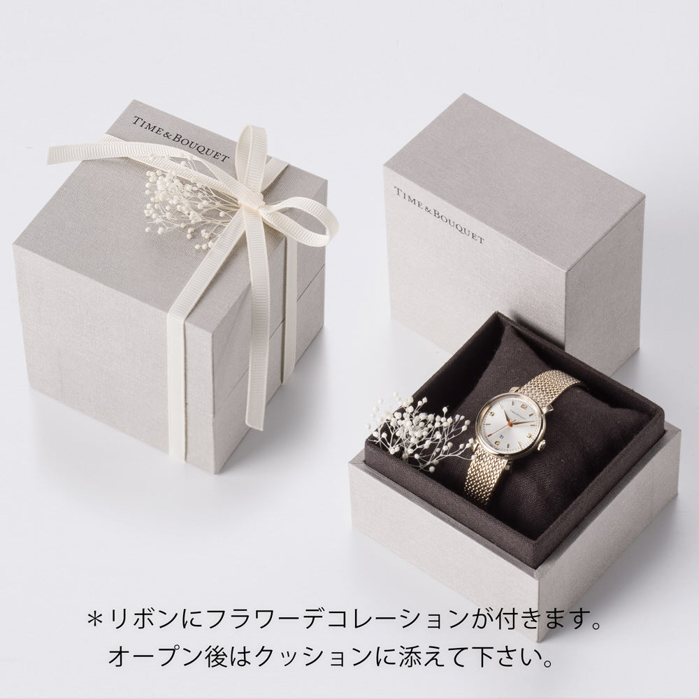 Time&Bouquet OTB-003-S Watch - Elegant Coquelicot Mesh Band Stylish Design Water Resistant Japanese Quartz Movement (Image 7)
