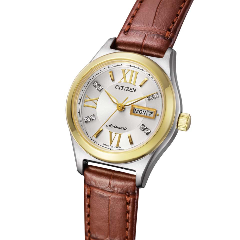 IPPO JAPAN WATCH PD7166-03A WATCH - Citizen Collection analog Mechanical leather strap ladies watch 2026.1.15 release (Image 