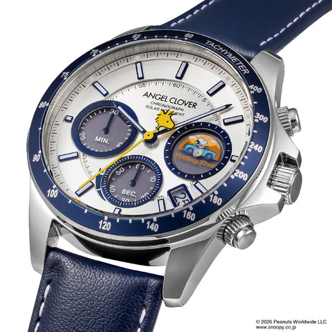 Angel Clover PN40SSV-BK Stylish Silver Watch with PEANUTS Collaboration Design Water Resistant 1-Year Warranty