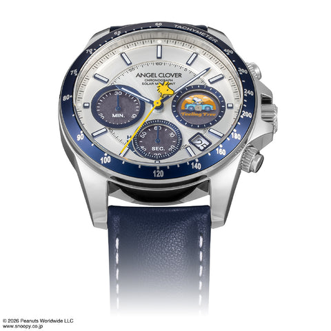 Angel Clover PN40SSV-BK Stylish Silver Watch with PEANUTS Collaboration Design Water Resistant 1-Year Warranty