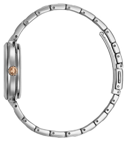 CITIZEN PR105050W Mechanical Open Heart Automatic Movement Elegant Design Stainless Steel Case 50M Water Resistance
