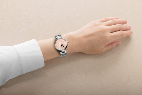 CITIZEN PR105050W Mechanical Open Heart Automatic Movement Elegant Design Stainless Steel Case 50M Water Resistance