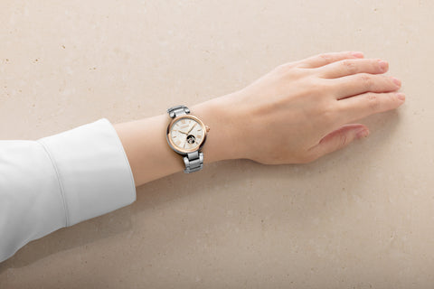 CITIZEN PR105459A Mechanical Open Heart Pink Gold Color Automatic Movement Elegant Design 100M Water Resistance