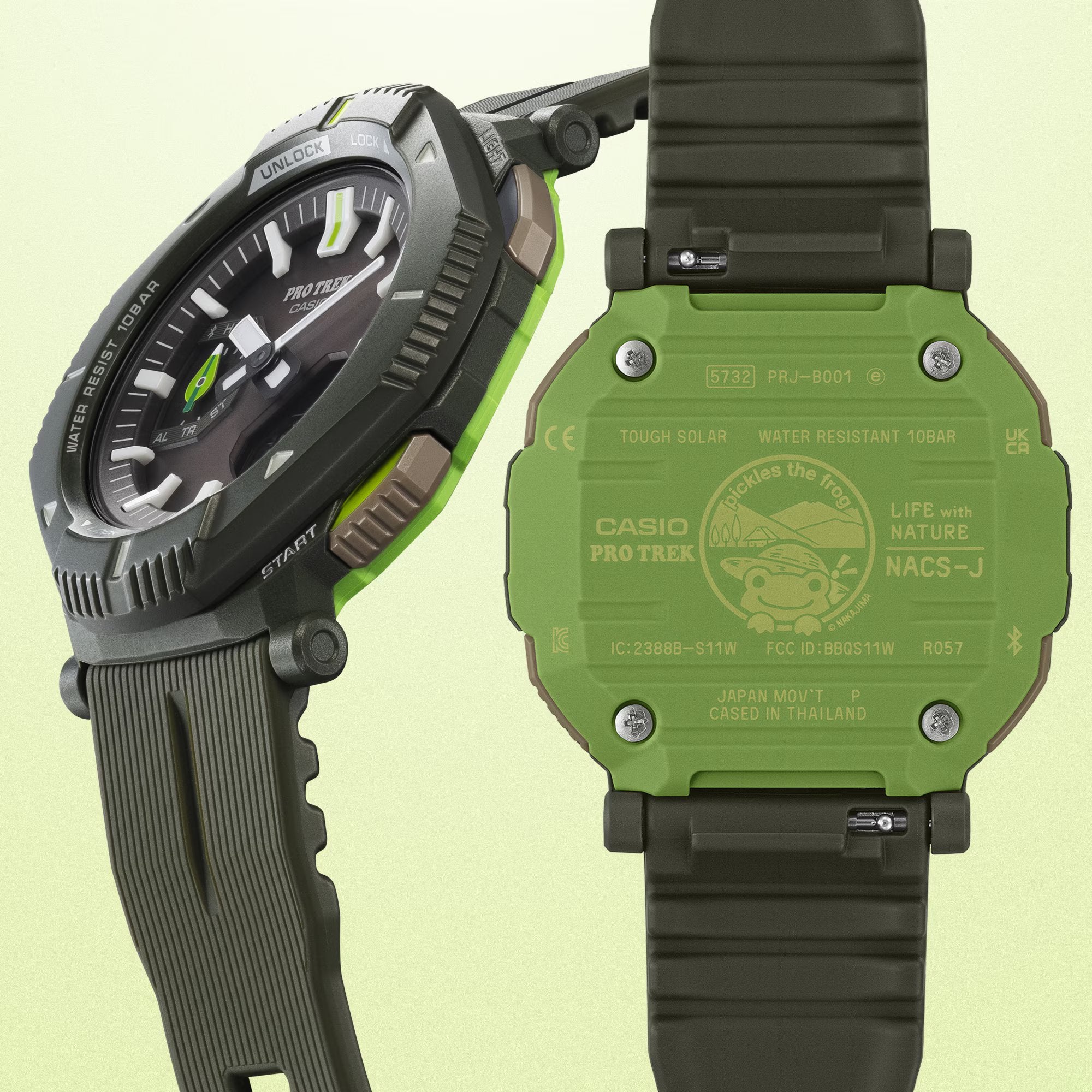 IPPO JAPAN WATCH PRJ-B001NJ-3JR WATCH - Casio Quartz x Japan Nature Conservation Society x Pickles the Frog 2026.2 release (I