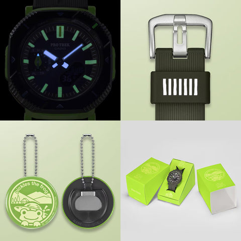 IPPO JAPAN WATCH PRJ-B001NJ-3JR WATCH - Casio Quartz x Japan Nature Conservation Society x Pickles the Frog 2026.2 release (I