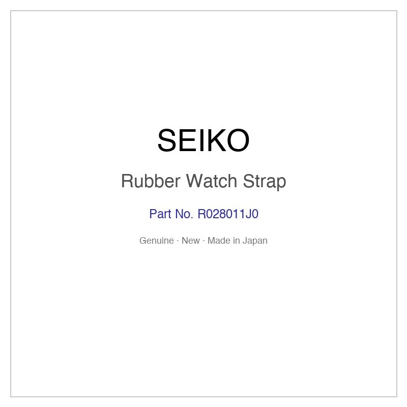 SEIKO R028011J0 Rubber Watch Strap for SBDC063 SBDC071 SPB079J1 SPB087J1 SPB087JC and More Models