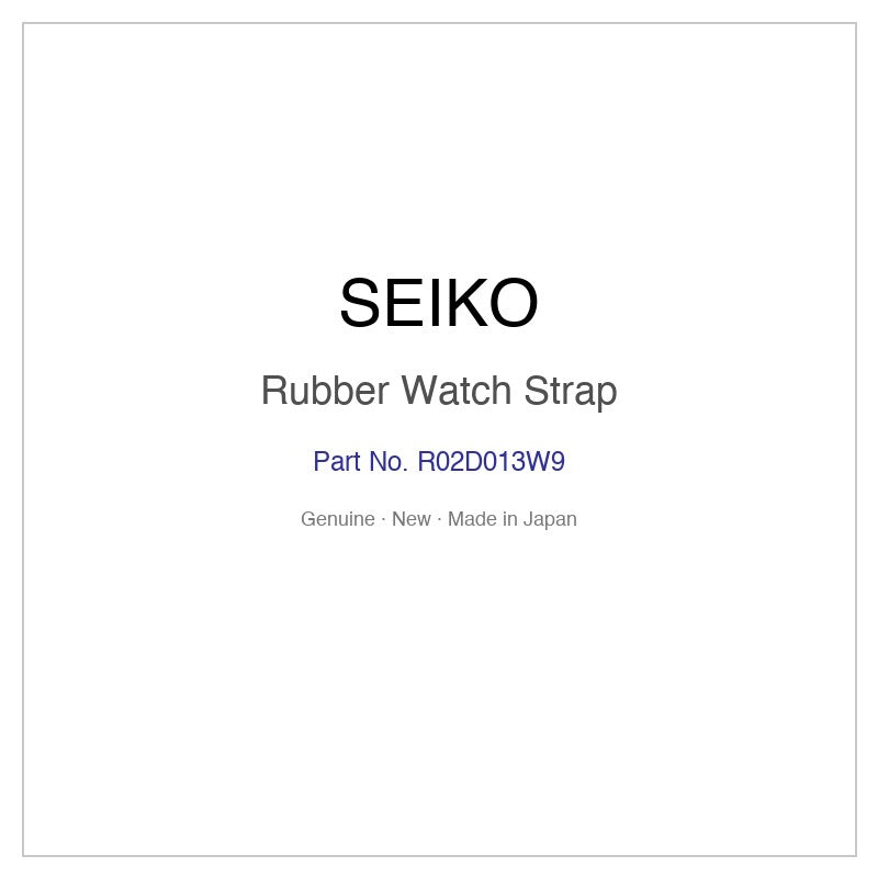 SEIKO R02D013W9 Rubber Watch Strap for SBEM005 and More Models
