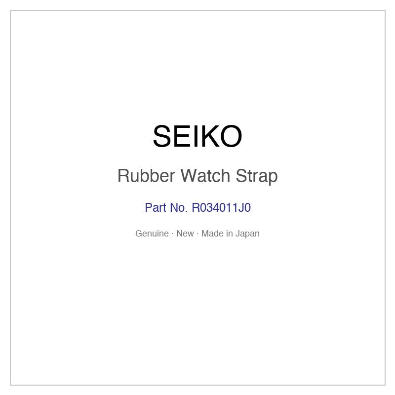 SEIKO R034011J0 Rubber Watch Strap for SSC489P1 SSC666P1 and More Models