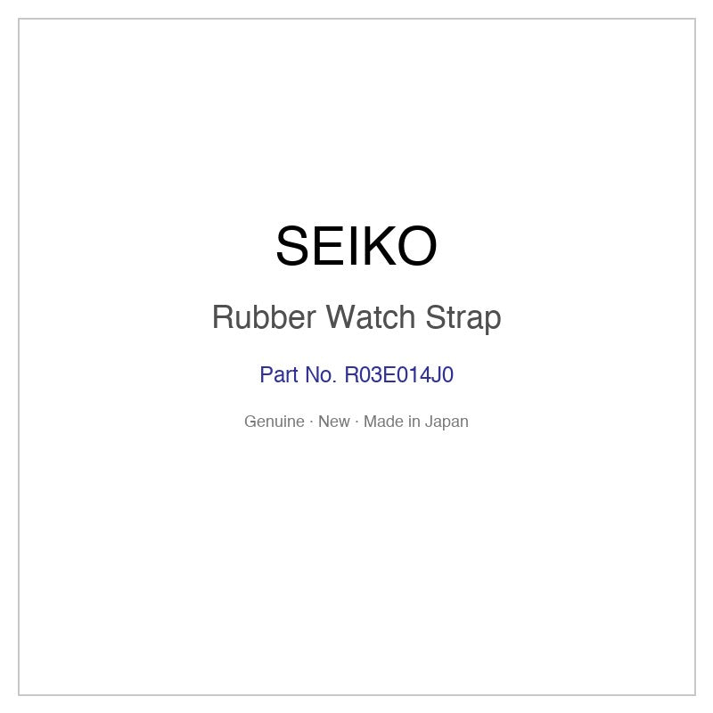 SEIKO R03E014J0 Rubber Watch Strap for SBDC133 SBDC133J SPB207J1 and More Models