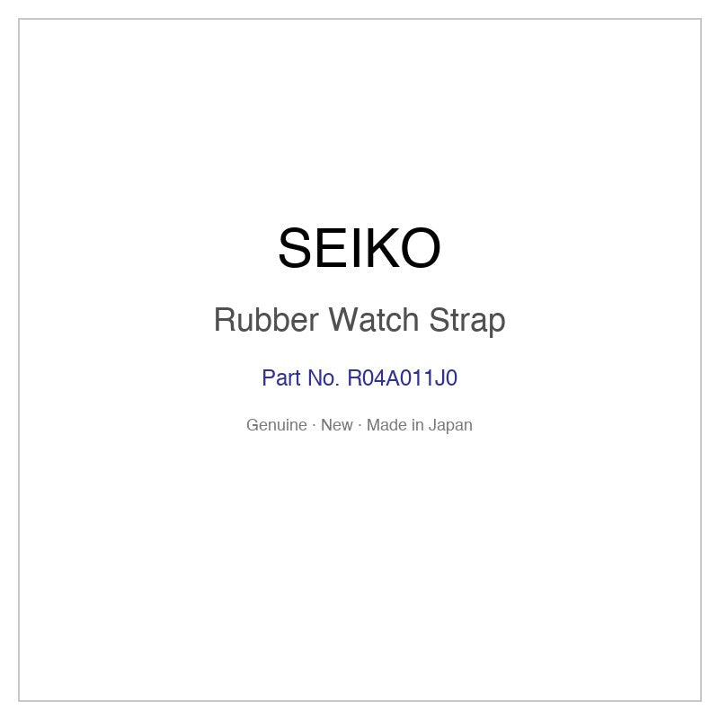 SEIKO R04A011J0 Rubber Watch Strap for SBXC133 SSH133J1 and More Models