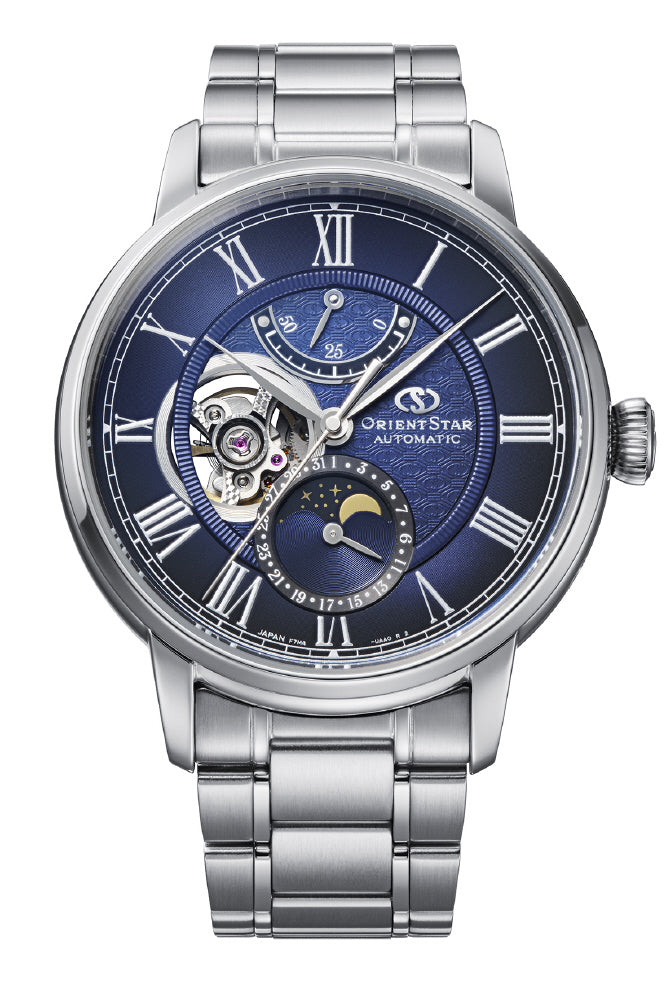 ORIENT RK-BT0002L Watch - Mechanical Moon Phase Automatic Watch - Elegant Design - Stainless Steel Case - Water Resistant