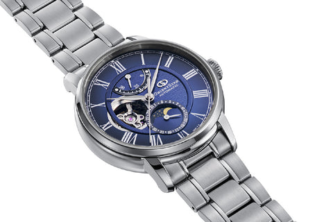 ORIENT RK-BT0002L Watch - Mechanical Moon Phase Automatic Watch - Elegant Design - Stainless Steel Case - Water Resistant (Im