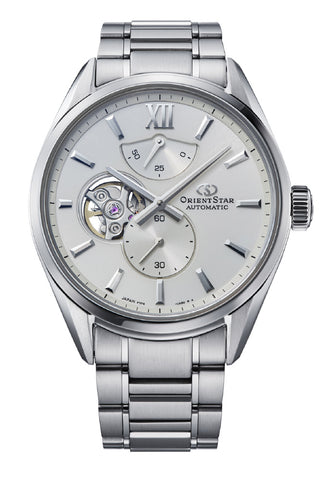 ORIENT RK-BY0011S Watch - Elegant Semi-Skeleton Design Automatic Movement 100m Water Resistance Stainless Steel Case