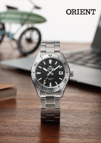 ORIENT RN-AC0Q01B Watch - Men's Sports Mako 40 Diver Design Automatic Metal Band Watch (Image 4)