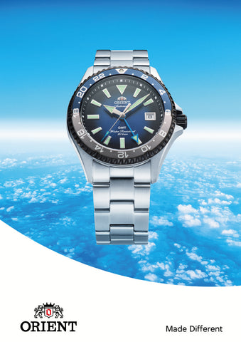ORIENT RN-BC0005L Sports Collection Limited Edition 4000 Pieces Blue Gray Bezel Automatic GMT Watch [Pre-Order: Releases Sep 25, 2026]