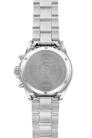 ORIENT RN-TX0201L Watch - Men's Mako Sports Diver Design Chronograph Solar Powered Metal Band Watch (Image 2)