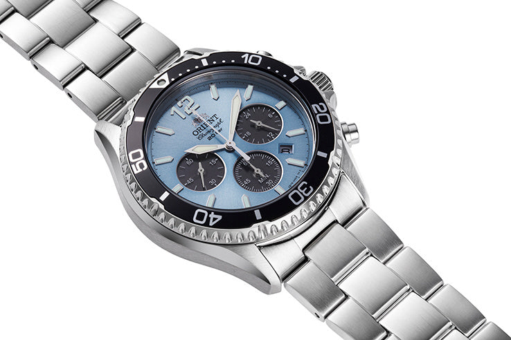 ORIENT RN-TX0206L Watch - Sports Orient Mako Diver Design Chronograph Solar-Powered Metal Band Men's Watch (Image 2)