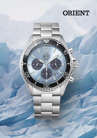 ORIENT RN-TX0206L Watch - Sports Orient Mako Diver Design Chronograph Solar-Powered Metal Band Men's Watch (Image 5)