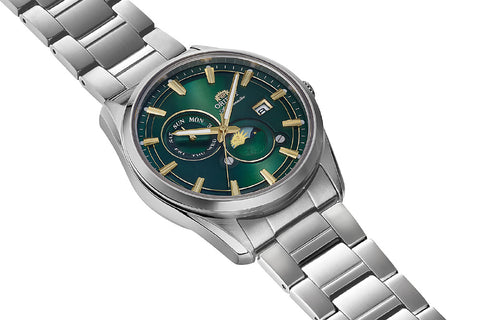 ORIENT RNAK0314E Contemporary Collection Automatic Movement Sun & Moon Display Elegant Design Water Resistant