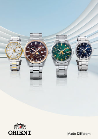 ORIENT RNAK0315L Contemporary Collection Automatic Movement Sun & Moon Function Stainless Steel Case Elegant Design