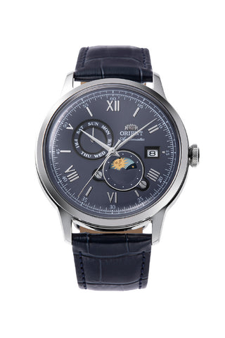 ORIENT RNAK0806L Classic Collection Automatic Movement Sun & Moon Display Elegant Leather Strap