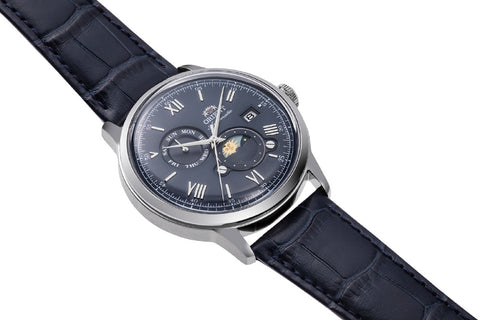 ORIENT RNAK0806L Classic Collection Automatic Movement Sun & Moon Display Elegant Leather Strap