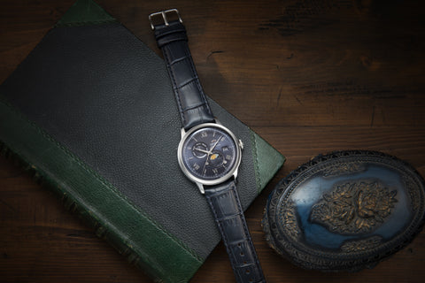 ORIENT RNAK0806L Classic Collection Automatic Movement Sun & Moon Display Elegant Leather Strap
