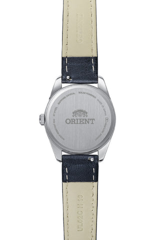 ORIENT RNWG0605L Contemporary Solar-Powered Design Water Resistant Stainless Steel Case Elegant Blue Dial