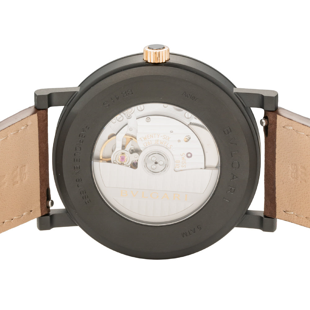 BVLGARI BB41BSDLCCL/ROMA Watch - BVLGARI Bvlgari Cities Roma 2-Year Warranty Black - Luxury Men's Watch, Parallel Import (Ima