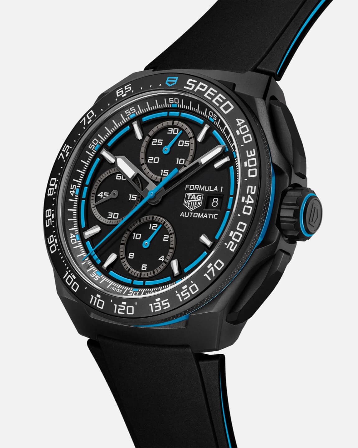 TAG Heuer CBZ2084.FT8097 Watch - Swiss Automatic Movement 300m Water Resistance Black Rubber Strap Elegant Design (Image 7)