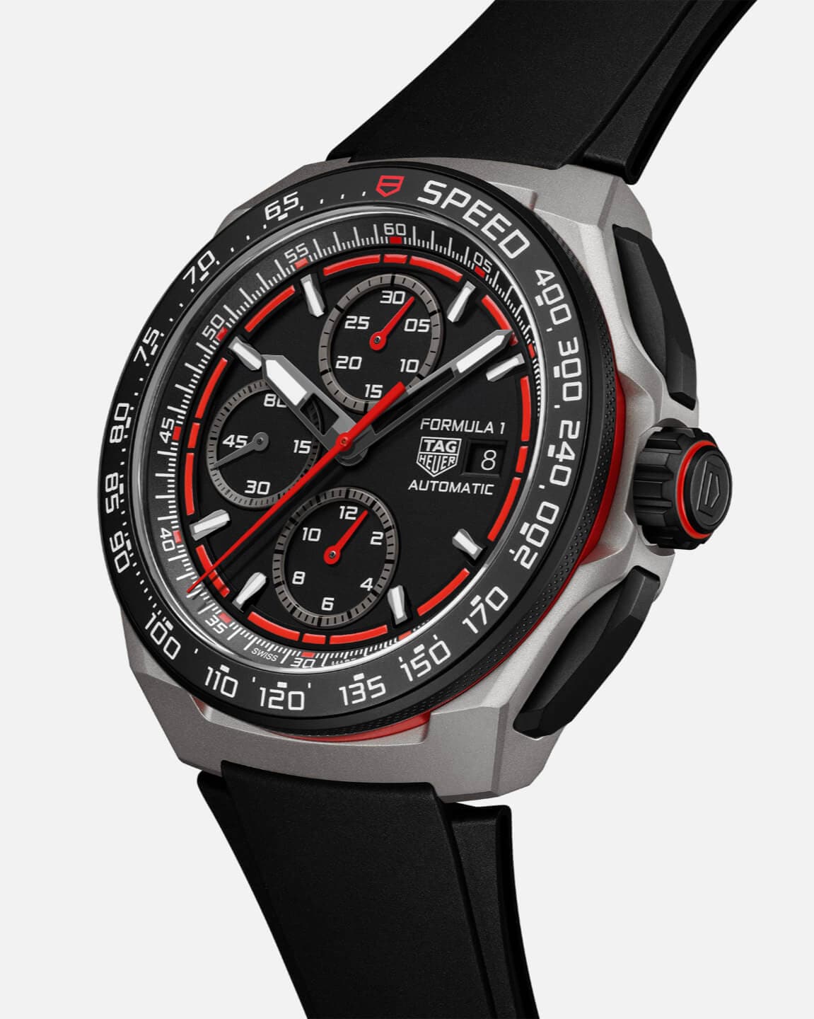 TAG Heuer CBZ2082.FT8096 Watch - Swiss Automatic Chronograph 300m Water Resistant Black Rubber Strap (Image 7)