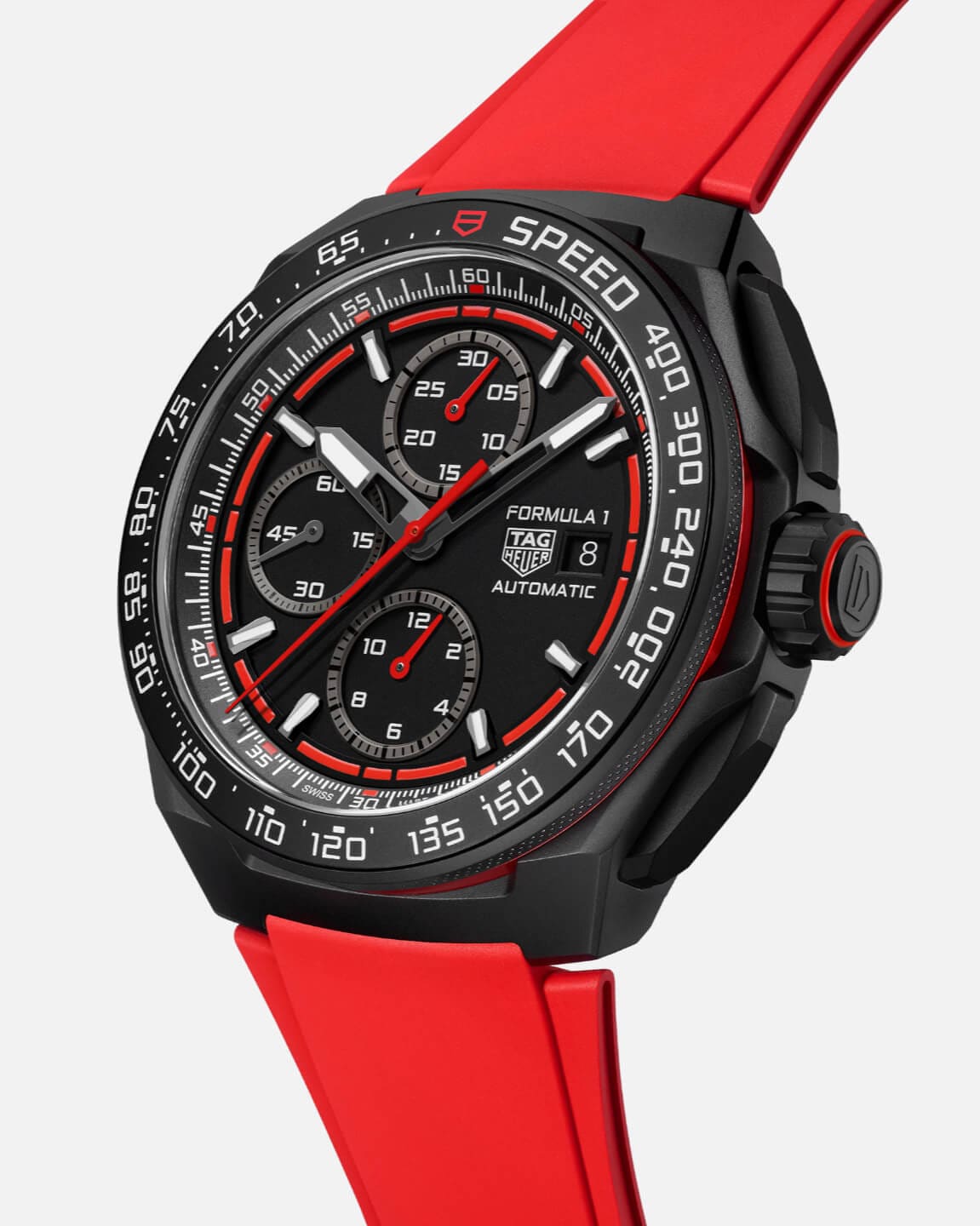 TAG Heuer CBZ2085.FT8093 Watch - Swiss Automatic Chronograph Black Rubber Strap Sapphire Crystal Water Resistant 200m (Image 
