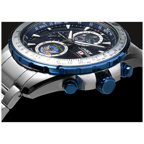 KENTEX S802M 03 Blue Impulse Solar Pro Limited Edition of 1960 Dark Blue with Solar Power, Durable Design, and Authentic Craftsmanship