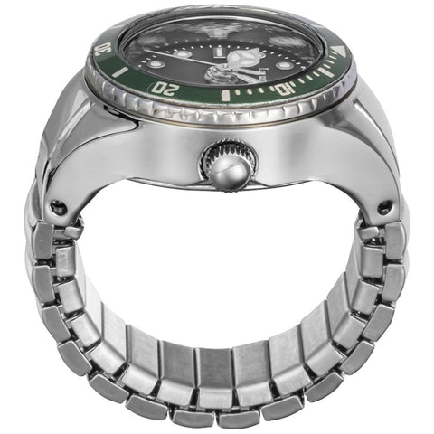 Other Overseas Manufacturers SB009GRNBK Stylish Ring Watch 1-Year Warranty Green Bezel Water-Resistant Durable Design