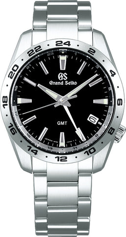 SEIKO SBGN027 Sport Collection Quartz GMT Swiss Movement Stainless Steel Water Resistant Elegant Design