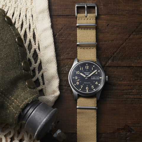 SEIKO SBSA117 Automatic Mechanical Watch with Field Sports Style Durable Design Water Resistant Stainless Steel