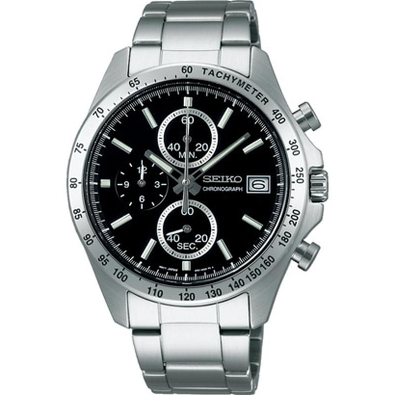SEIKO SBTR005 Watch - SELECTION 10 ATM Water Resistant Black x Silver Men's Watch (Image 2)