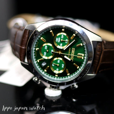 Seiko SPIRIT SBTR017 Green Dial Chronograph Stainless Steel Men's Quartz Watch