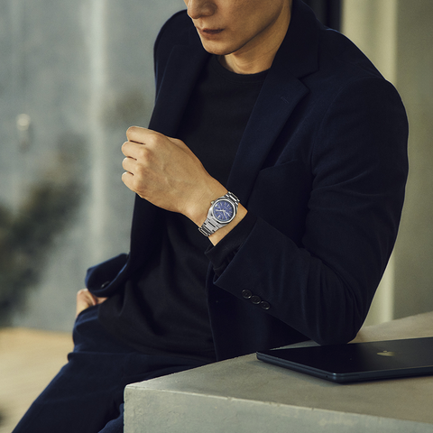 Seiko Astron SBXY101 NEXTER analog Eco-Drive radio titanium strap