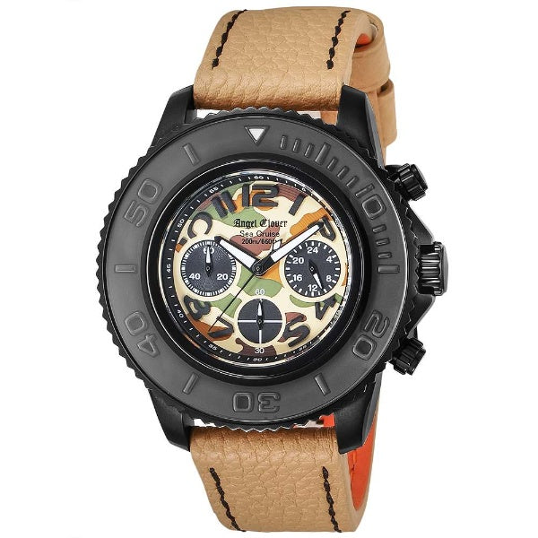 ANGEL CLOVER SC47BCM-KH Watch - Sea Cruise 1-Year Warranty Genuine Leather Brown Water Resistant Stylish Design