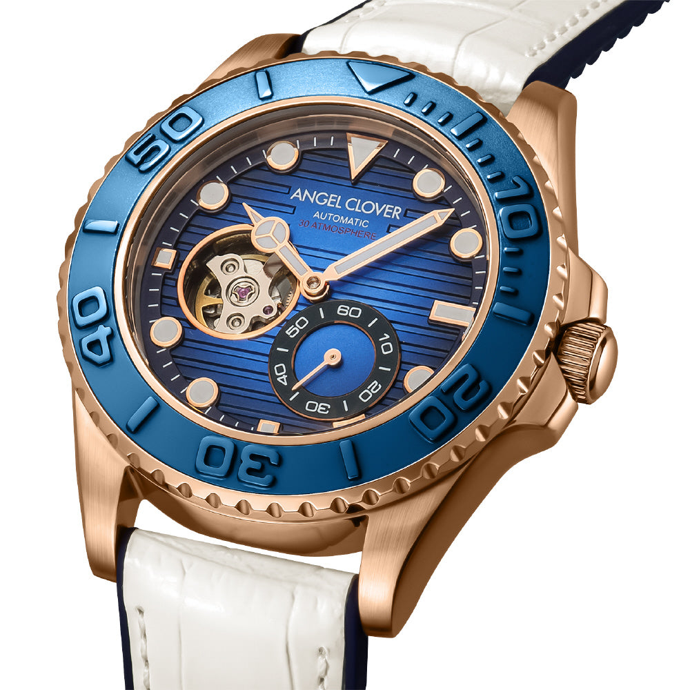 Angel Clover SCA44PBU-WH Watch - Sea Cruise Automatic 1-Year Warranty Blue Water Resistant Stylish Design (Image 2)