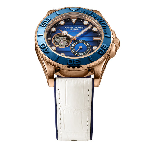 Angel Clover SCA44PBU-WH Watch - Sea Cruise Automatic 1-Year Warranty Blue Water Resistant Stylish Design (Image 3)
