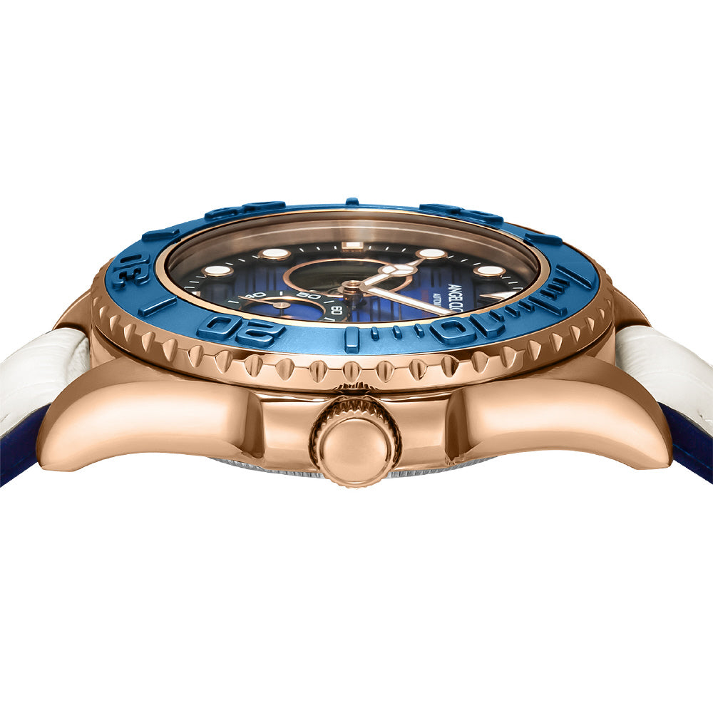 Angel Clover SCA44PBU-WH Watch - Sea Cruise Automatic 1-Year Warranty Blue Water Resistant Stylish Design (Image 4)