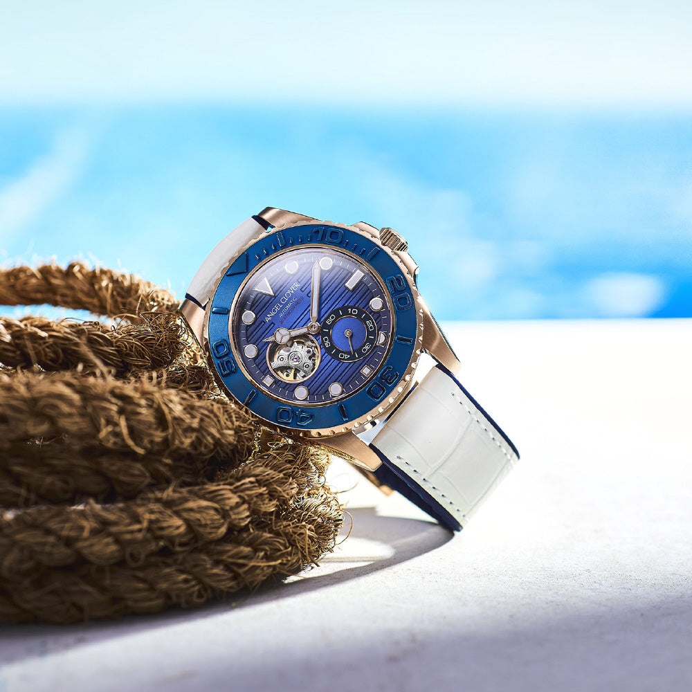 Angel Clover SCA44PBU-WH Watch - Sea Cruise Automatic 1-Year Warranty Blue Water Resistant Stylish Design (Image 7)