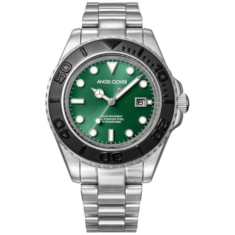 SCS42BSGR Sea Cruise Solar Watch - Eco-Friendly Solar Power Water Resistant Stylish Green Design 1 Year Warranty