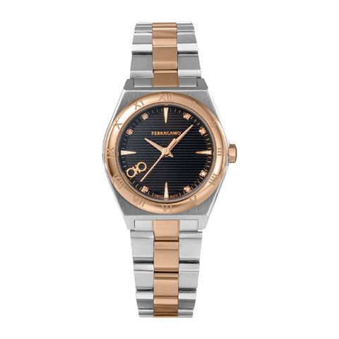 SALVATORE FERRAGAMO SFKY00423 Watch - Luxurious Black Leather with 2 Year Warranty Stylish Design for Everyday Elegance