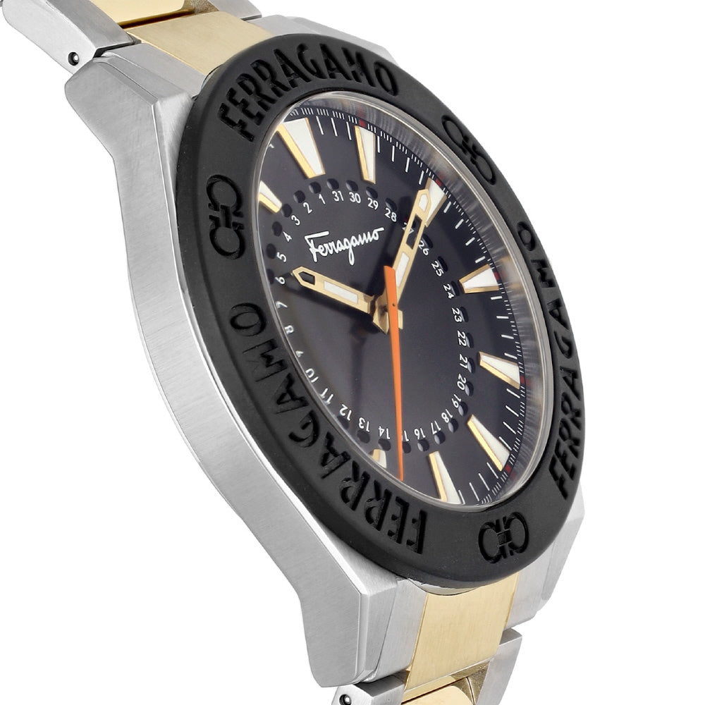 IPPO JAPAN WATCH SFMQ00622 Watch - Ferragamo Black Watch 2-Year Warranty Elegant Design Water Resistant Stylish Timepiece (Im