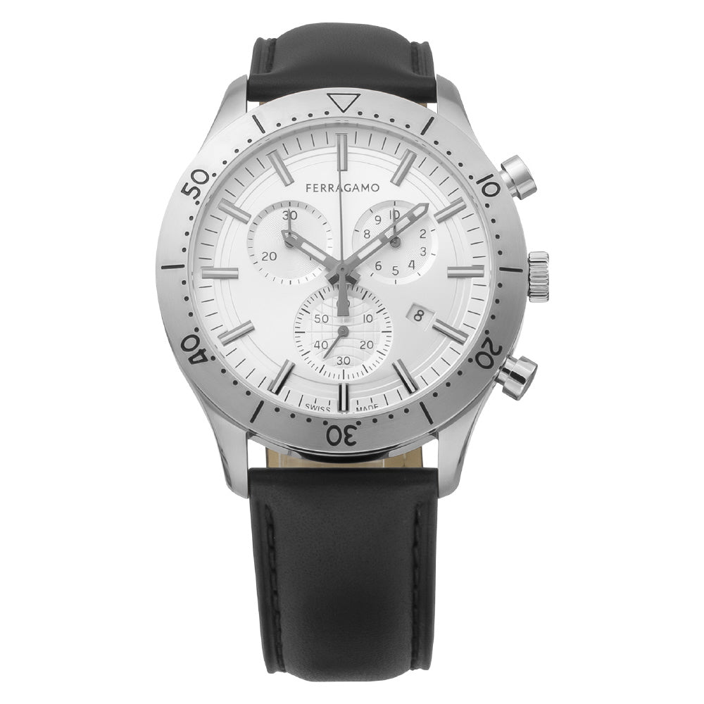 IPPO JAPAN WATCH SFU400123 Watch - New Gent Chrono Silver 2-Year Warranty Stylish Design Chronograph Water Resistant