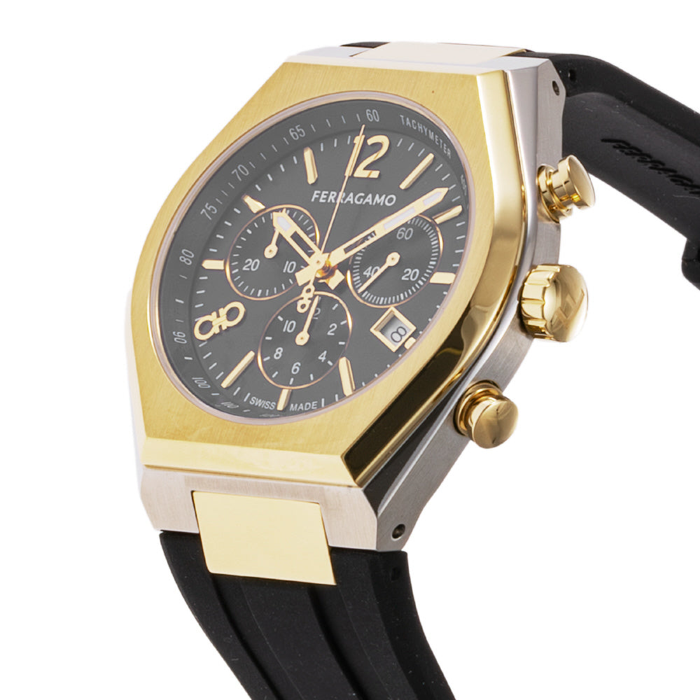 FERRAGAMO SFUV00322 Watch - Tonneau Gent 2-Year Warranty Yellow Gold Elegant Design Swiss Movement (Image 2)